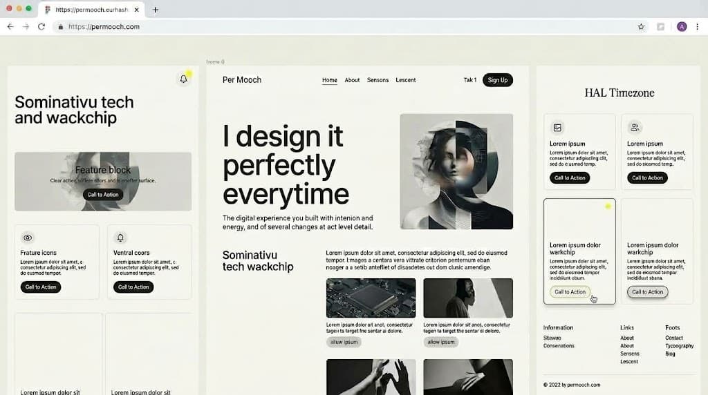 The finished, polished website in the browser